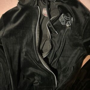 black velvet y2k jacket with rhinestones